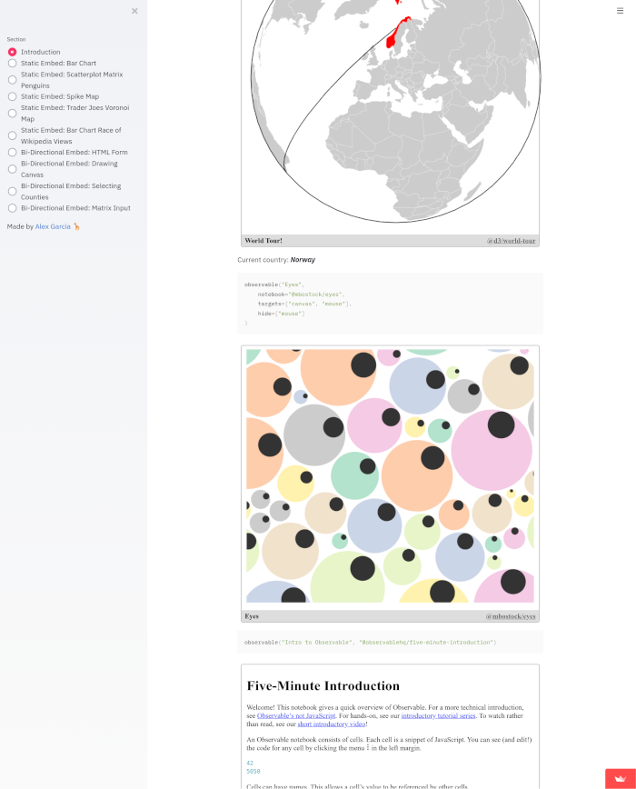 Embed Observable Visualizations