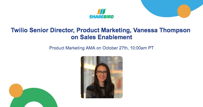 Vanessa Thompson on Sales Enablement - AMA - Sharebird