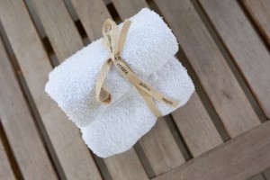 warm towels ready for a corporate spa party