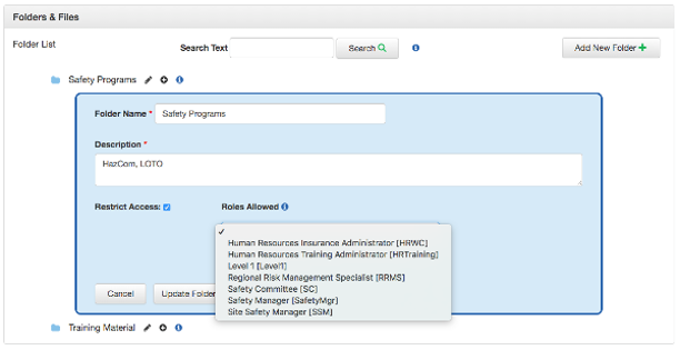 Restricting Access to File Cabinet Folder and Files