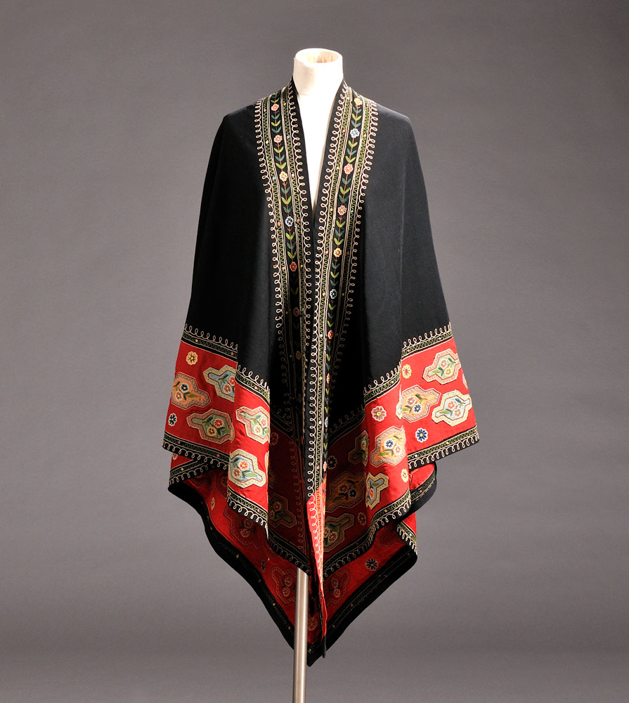 Two Wool and Silk Chain-stitch Embroidered Shawls, American and/or European, 19th/ early 20th century (Lot 580, Estimate $300-$500)