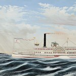Portrait of the Sidewheeler Steamboat NEVERSINK