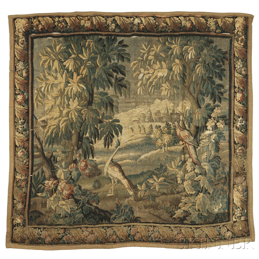 Verdure Tapestry, Flanders, 17th/18th century (Lot 87, Estimate $4,000-$6,000)
