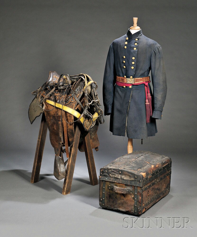 Frock Coats, Saddle, and Trunk of Col. Thomas F. Gallagher, America, c. 1861-65 (Lot 160, Estimate $3,000-$6,000)