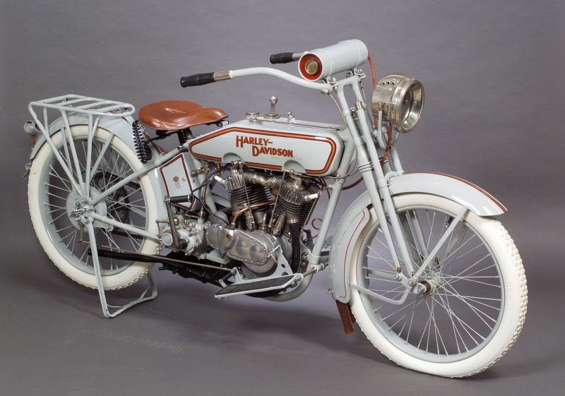 Sold for $32,250. 1916 Harley Davidson Twin Motorcycle, VIN# L10487M