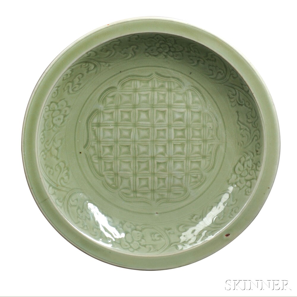 Large Celadon Dish, China, Ming Dynasty or later (Lot 4, Estimate $500-$700)