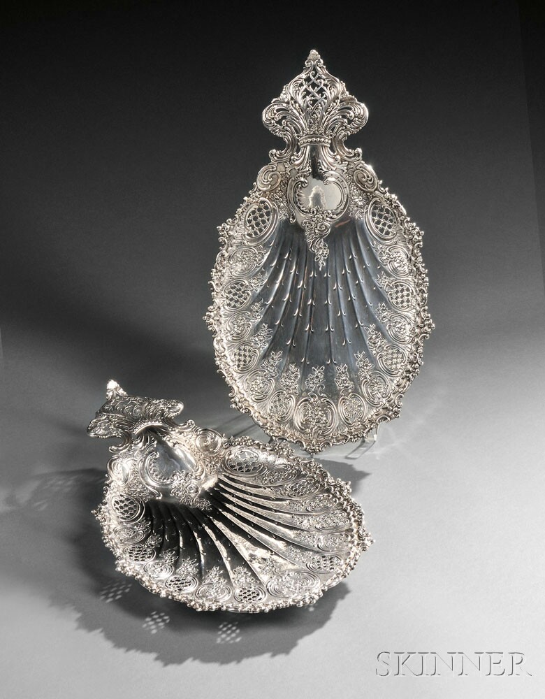 Pair of Tiffany & Co. Sterling Silver Sandwich Trays, New York, 1891-1902 (Lot 94, Estimate $3,000-$5,000)