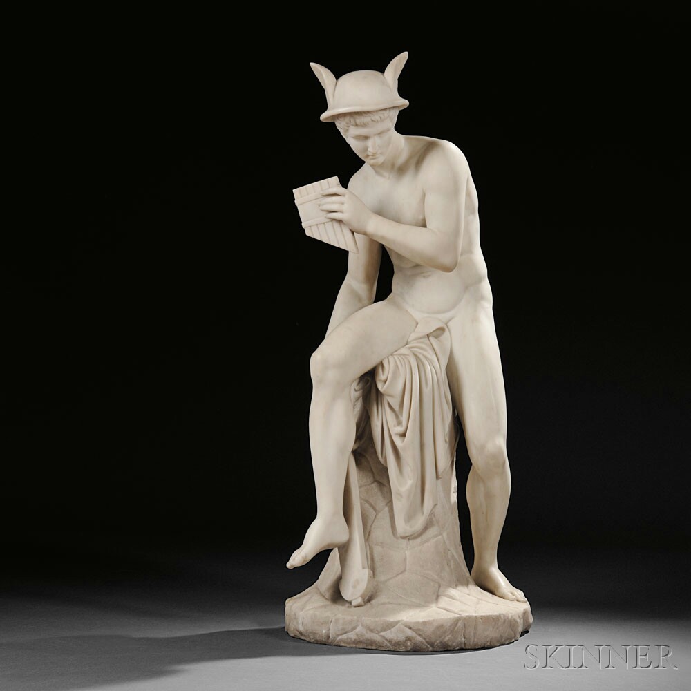 White Marble Figure of Mercury Preparing to Slay Argus, 19th/early 20th century (Lot 263, Estimate $4,000-$6,000)