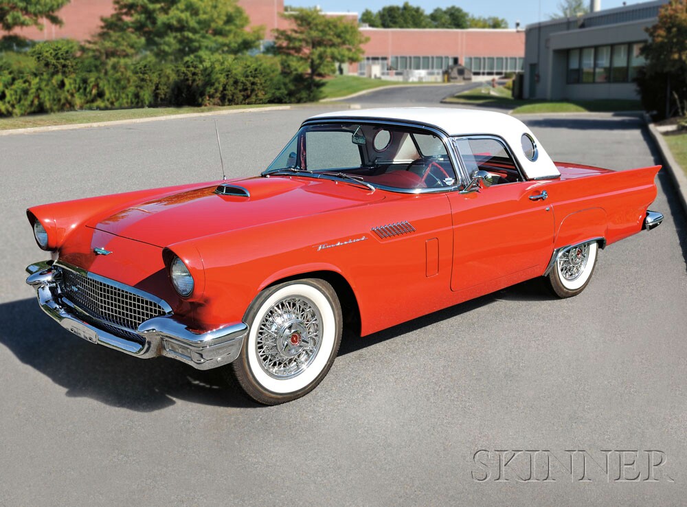 1957 Ford Thunderbird Convertible/Hardtop, VIN# D7FH120128 (Lot 2, Estimate $30,000-$35,000)