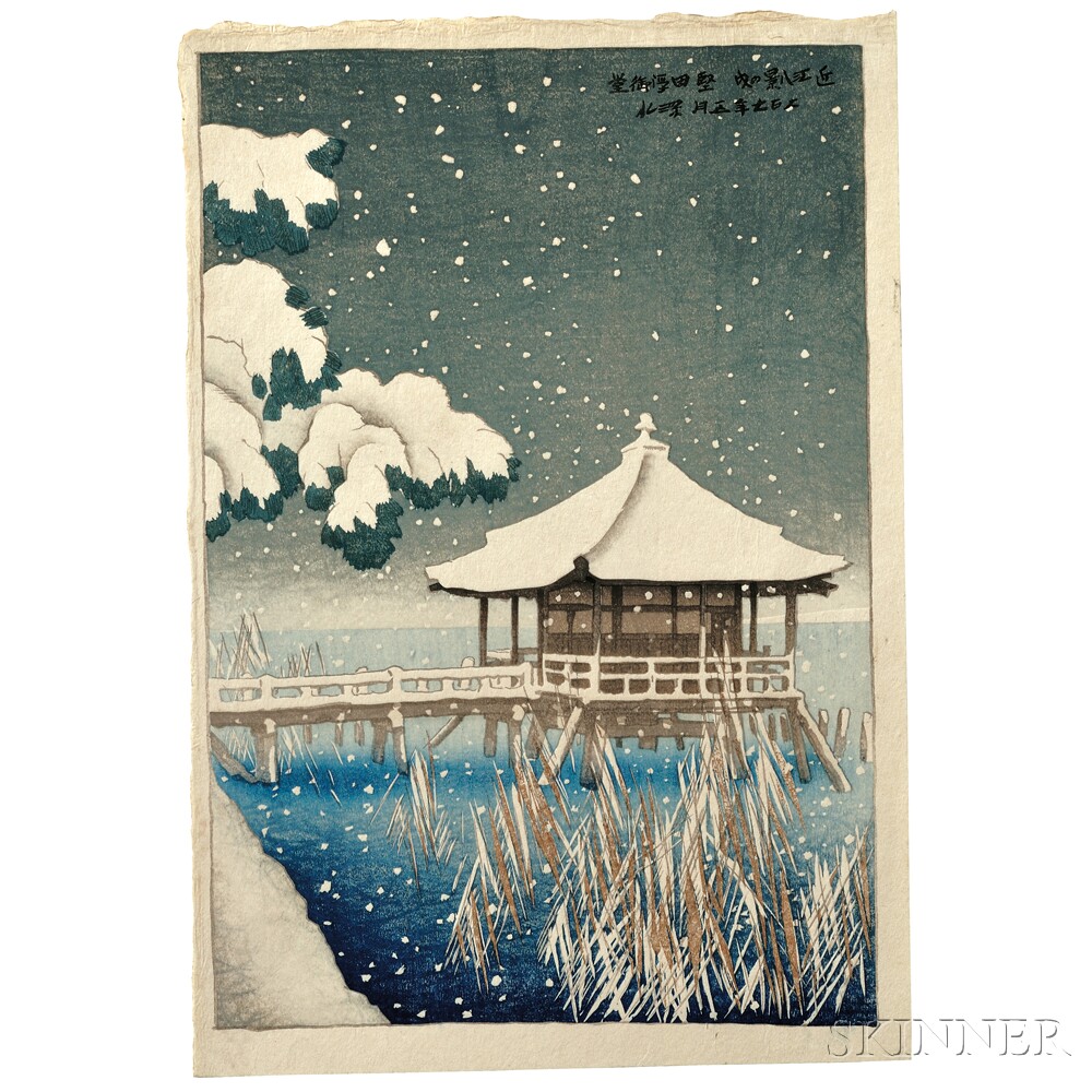 Ito Shinsui (1898-1972), Floating Pavilion at Katata, Japan, May 1918 (Lot 14, Estimate $4,000-$6,000)
