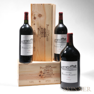 Chateau Pontet Canet 2009 and Chateau Pontet Canet 2010 (Lot 126, Estimate $250-$350 and Lot 127, Estimate $900-$1,200)