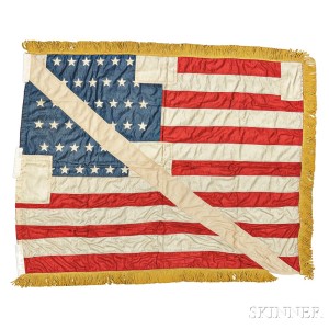 Admiral Peary Flag from the North Pole Expedition, c. early 20th century (Lot 241, Estimate $15,000-$20,000)