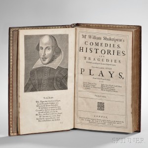 Shakespeare, William (1564-1616) Mr. William Shakespear's Comedies, Histories, and Tragedies.(Lot 287, Estimate $40,000-$60,000)