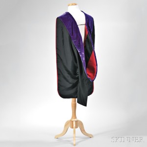 Kennedy, John Fitzgerald (1917-1963) Academic Hood Worn During Harvard Commencement, 14 June 1956. (Lot 44, Estimate $6,000-$8,000)