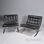 Pair of Modern Lounge Chairs, 20th century, (Lot 1052, Estimate $400-$600)