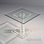 Mid-century Modern Lucite and Glass Side Table, 20th century (Lot 1096, Estimate $300- $350)
