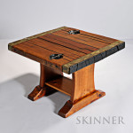 Brass-mounted Wood Plank Side Table (Lot 1099, Estimate $250-$350)