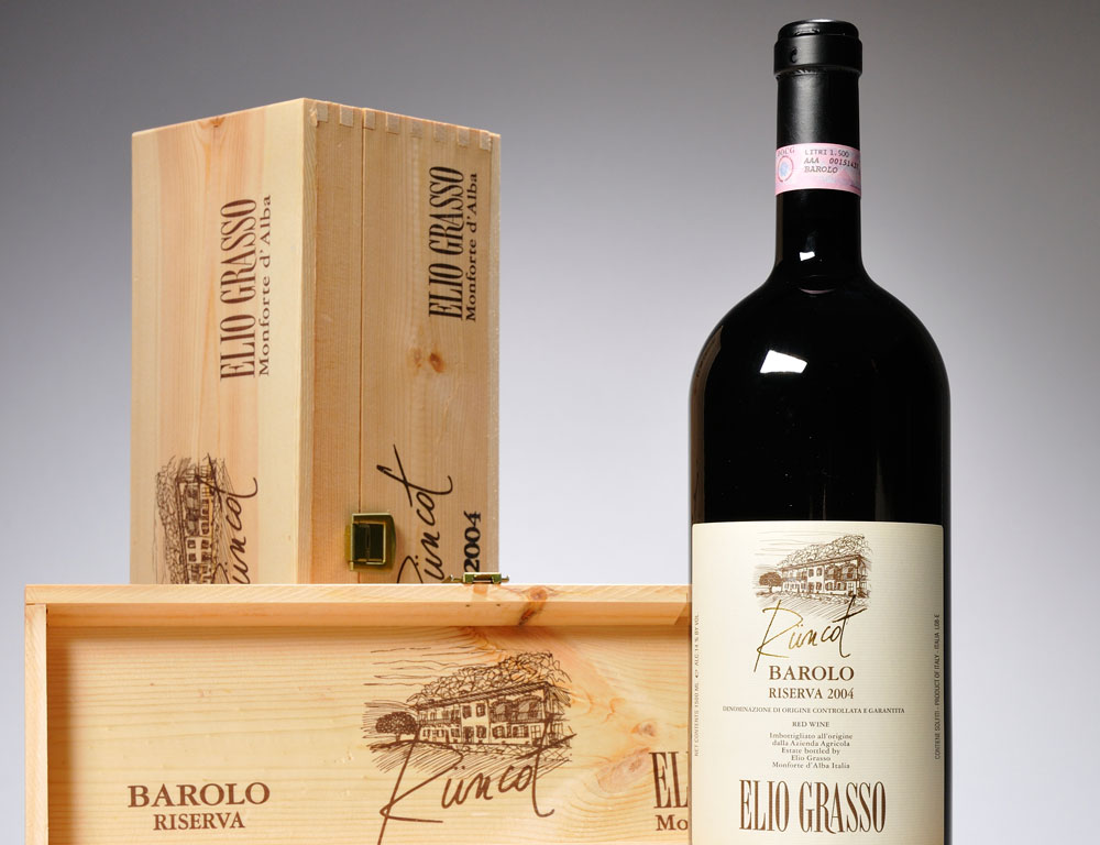 Elio Grasso Barolo Riserva Runcot 2004, 2 magnums (Estimate $350-$550) Elio Grasso Barolo Riserva Runcot 2004, 2 magnums (Estimate $350-$550)