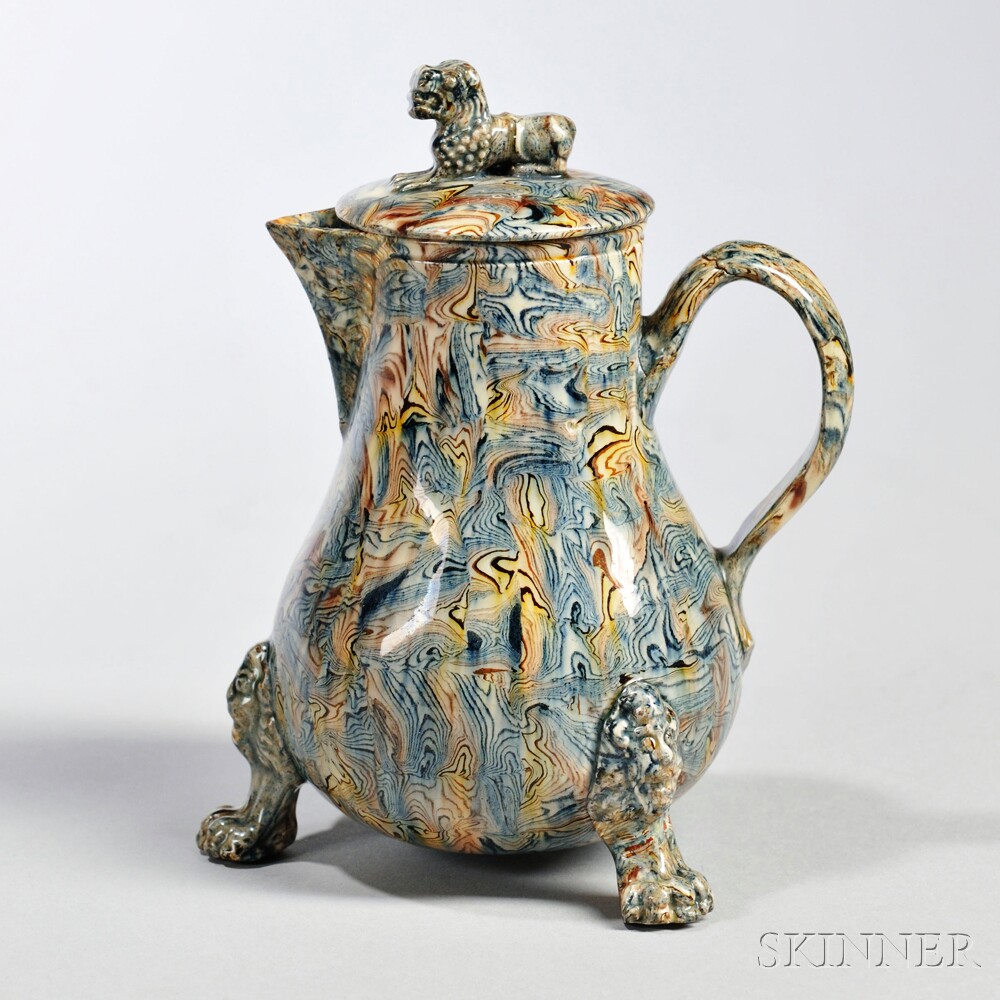 Agate Ware Milk Jug and Cover, England, c. 1745-50 (Lot 249, Estimate $2,000-$3,000)