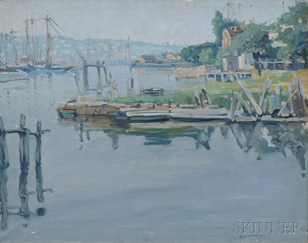 Jane Peterson (American, 1876-1965) North Shore Harbor View (Lot 320, Estimate: $40,000-60,000)