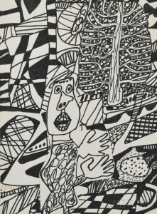J. Jean Dubuffet (French, 1901-1985) Situation LXXXXI (a l'arbre) (Lot 425, Estimate: $35,000-55,000)