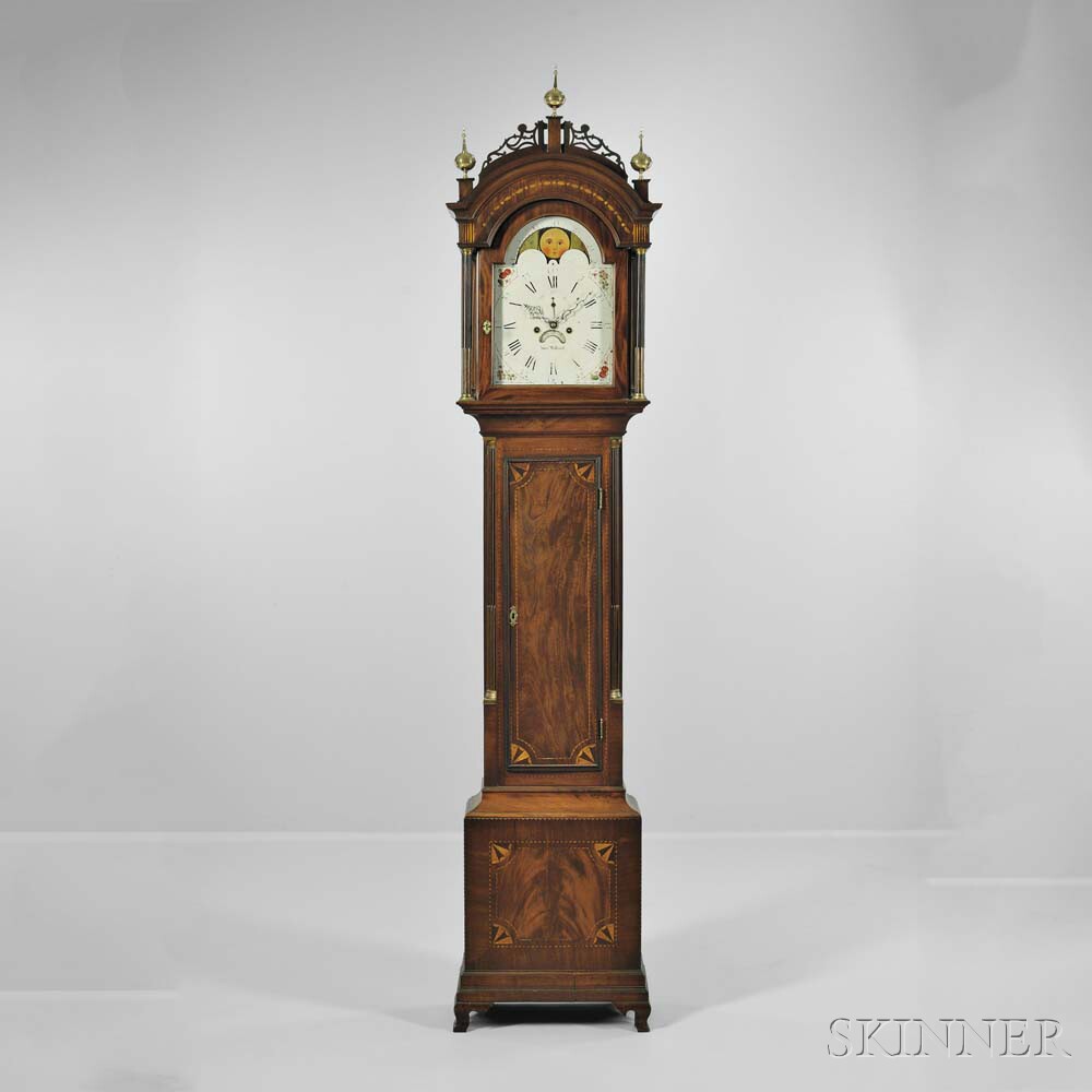 Simon Willard Tall Clock, with Mahogany Case Attributed to Stephen Badlam, Roxbury, Massachusetts, c. 1790 (Lot 726, Estimate: $20,000-40,000)