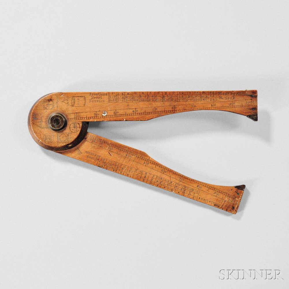 Artillery Calipers, Anthony Lamb, New York, mid-18th century (Lot 325, Estimate: $8,000-10,000)
