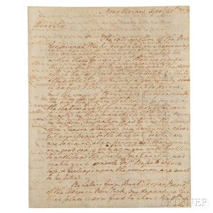 Washington, George (1732-1799) Autograph Letter Signed, Mount Vernon, 20 April 1773 (Lot 2, Estimate: $20,000-25,000)