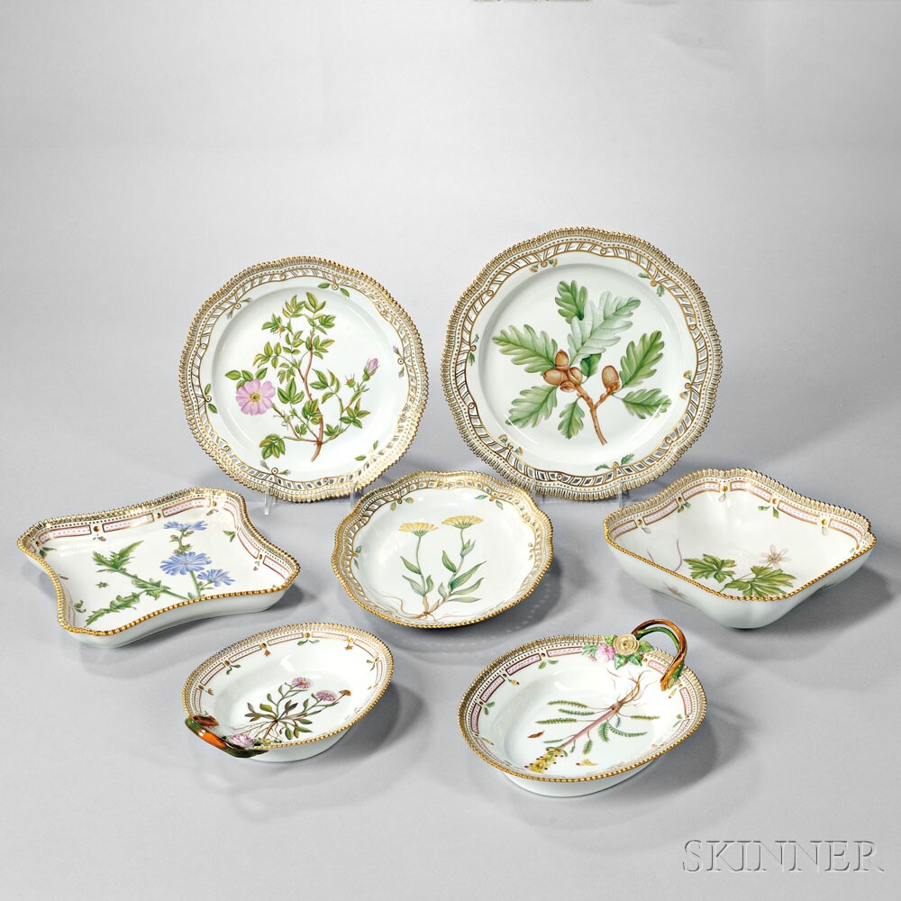 Selection of over 30 lot of Royal Copenhagen Flora Danica Porcelain