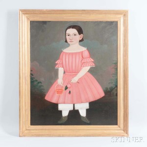 George Hartwell (Massachusetts, 1815-1901) Portrait of Mary A. Crockett of Lincoln, Maine (Lot 89, Estimate: $15,000-25,000)