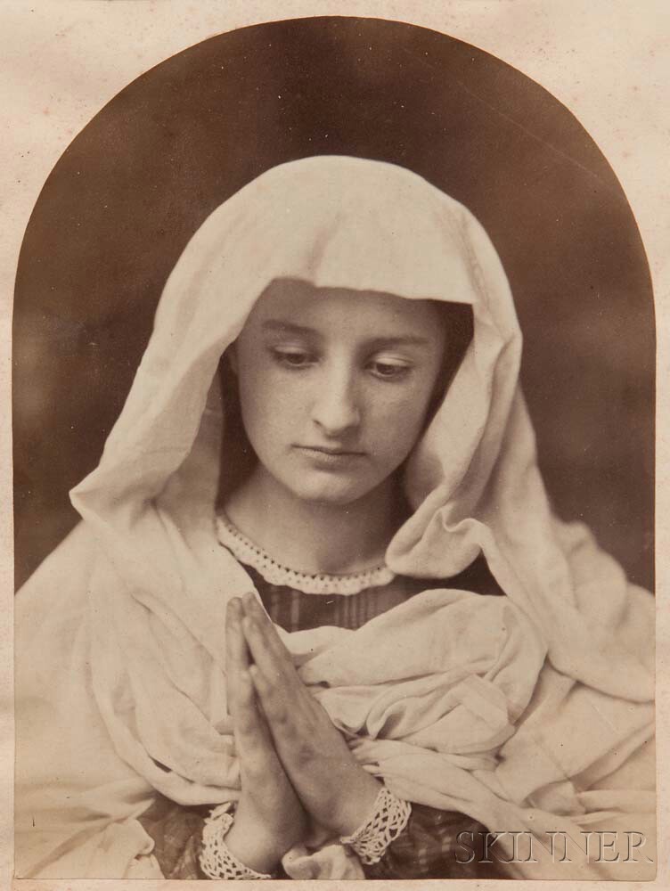 Oscar Gustave Rejlander (British, 1813-1875) Young Woman in Prayer, 1858-60 (Lot 137, Estimate: $800-1,200)