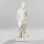 Continental School, 19th century, Marble Sculpture of a Boy with a Goat (Lot 678, Estimate: $2,000-4,000)