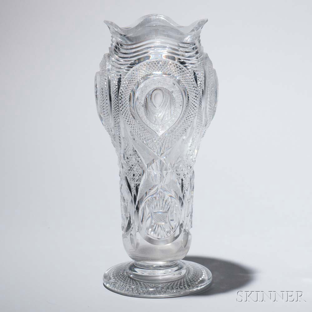 Webb Cut Glass Vase, England, early 20th century (Lot 526, Estimate: $3,000-5,000)