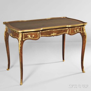 Louis XV-style Kingwood and Ormolu-mounted Bureau de Plat, France, early 20th century (Lot 389, Estimate: $7,000-9,000)