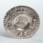 German Silver Repousse Dish, Schleissner & Sohne (Lot 1385, Estimate: $300-500)