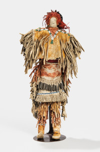 Apache Beaded Hide Doll with Baby Carrier, c. last quarter 19th century (Lot 59, Estimate: $5,000-7,000)