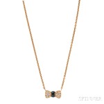 18kt Gold, Onyx, and Diamond Bow Necklace, Van Cleef & Arpels (Lot 1001, Estimate: $1,200-1,800)