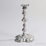 George II Silver Taperstick, John Cafe, London, 1744-45 (Lot 53, Estimate: $600-800)