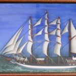 Contemporary Carved and Painted Ship's Diorama of the Camille (Lot 1004, Estimate: $200-300)
