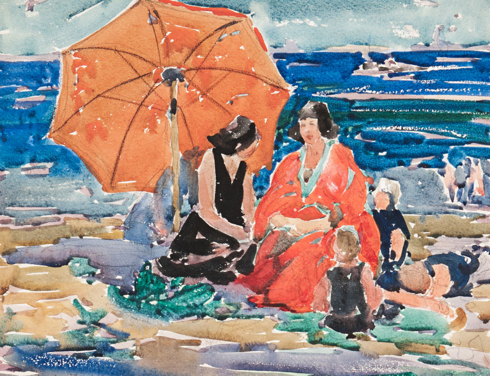 Charles Basing (American, 1865-1933) Women and Children on the Beach (Estimate $600-800) Charles Basing (American, 1865-1933) Women and Children on the Beach (Estimate $600-800)