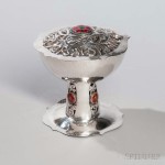 Edward VII Arts and Crafts Sterling Silver Potpourri and Cover, Sheffield, 1909-10 (Lot 25, Estimate: $1,500-2,500)