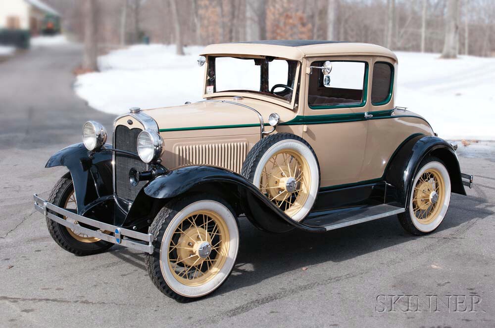 1931 Ford Model A Deluxe Five-window Coupe (Lot 8, Estimate $16,900-22,900)
