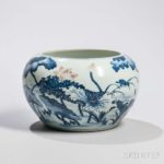 Blue and White Jar, China, 19th/20th century (Estimate: $500-700)