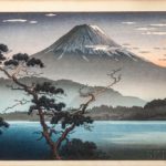 Tsuchiya Koitsu (1870-1949), Lake Sai Sunset, Japan, 1938 (Estimate: $300-400)