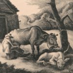 Thomas Hart Benton (American, 1889-1975) White Calf, 1945 (Lot 40, Estimate: $1,500 - 2,000)