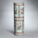 Fencai-enameled Umbrella Stand, China, 19th century (Estimate: $200-300)