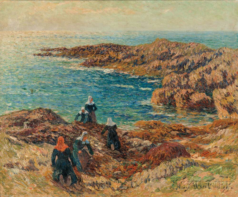 Henry Moret (French, 1856-1913) La Côte de Trégune/Harvesting Kelp (Lot 360, Estimate: $35,000-55,000)