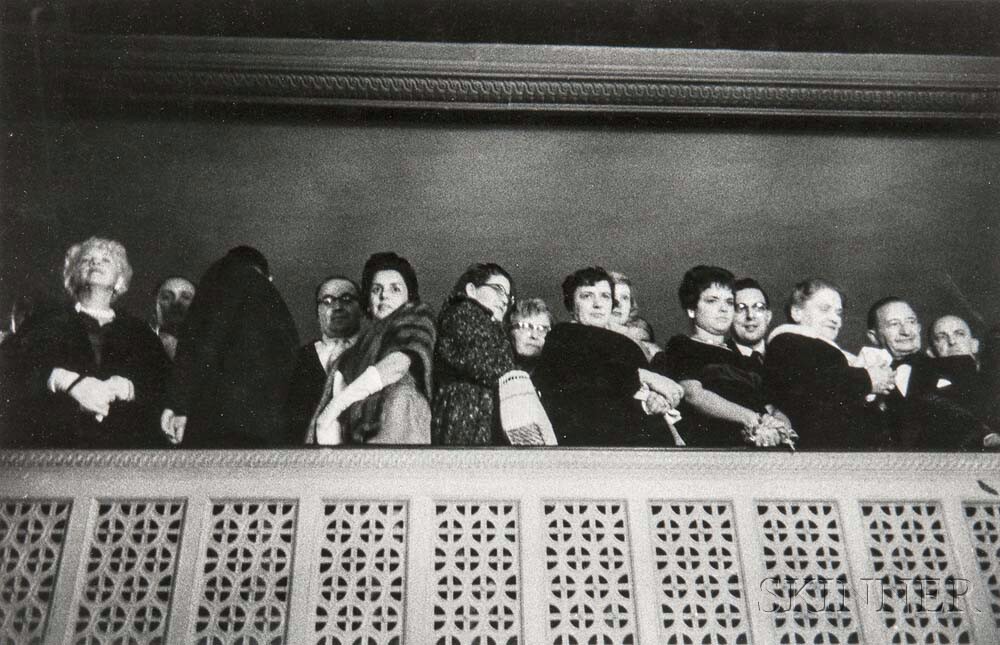 Robert Frank (Swiss, b. 1924) Theater-Goers in a Balcony, mid-1950s-early 1960s (Lot 149, Estimate: $2,500-3,500)