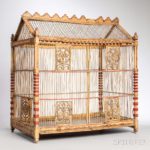 Paint Decorated Bird Cage (Estimate: $300-500)
