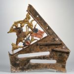Cast Iron Paint-decorated Patriotic Architectural Fragment, America, late 19th century (Lot 1000, Estimate $20-200)